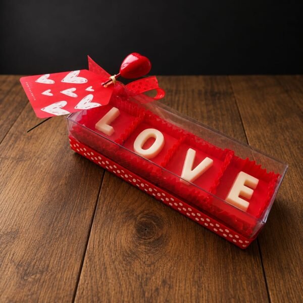Cajita de 4 Chocolates "Love"